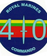 40 Commando Royal Marines Car Sticker, round