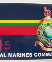 45 Commando Royal Marines Rectangular Car Sticker