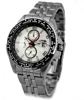 Stainless Steel Silver Face Watch