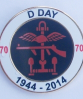 D Day 70th Anniversary Round Lapel Pin