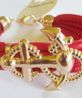 Fouled Anchor Bracelet - Red