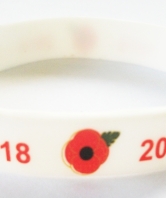WW1 Centenary Poppy Silicone Wristband