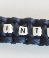 HMS Intrepid Letterblocks Paracord Wristband