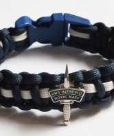 HMS Intrepid Dagger Pin Paracord Wristband