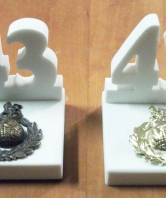 43 Commando White Stone Desk Ornament